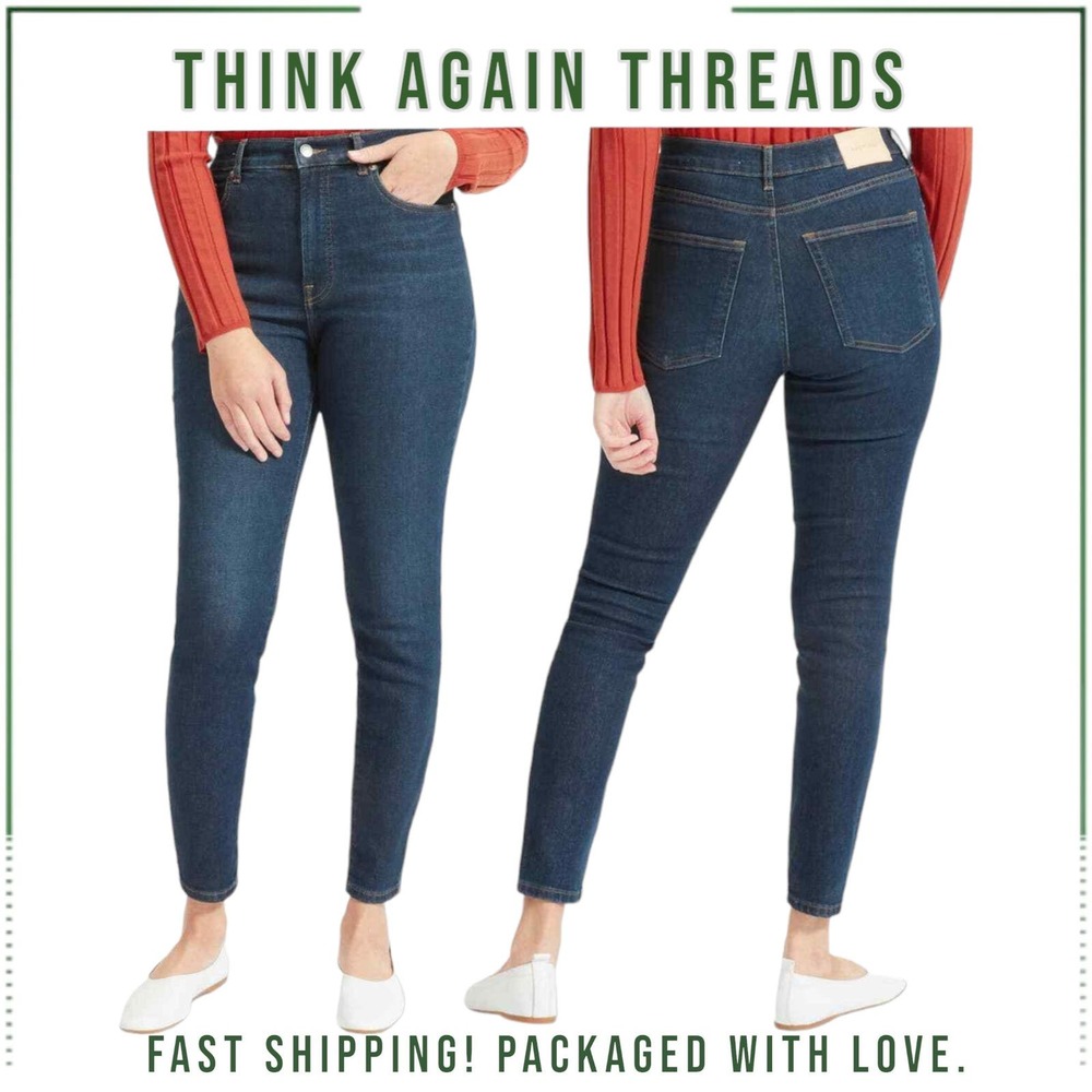 Everlane The High Rise Skinny Ankle Jean Dark Wash Womens Size 32